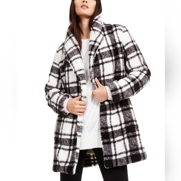 Calvin Klein Jackets & Blazers - Calvin Klein Fleece Plaid Shacket Coat XS NWT